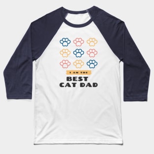 BTS CAT DAD EVER Baseball T-Shirt